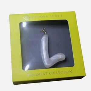 Kendra Scott Ornament Monogram Letter L Glass Ornament